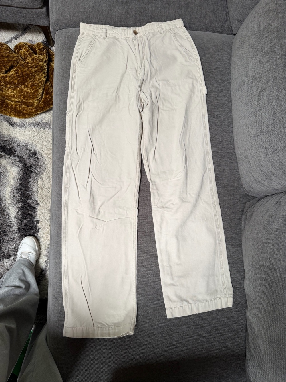 GAP Women’s Cargo Straight-Leg Pants in Off-White